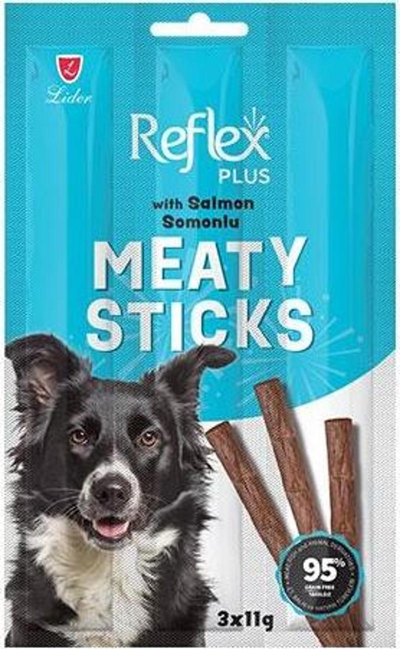 Meaty Sticks Somonlu Tahılsız Köpek Ödül Çubuğu 3x11 Gr
