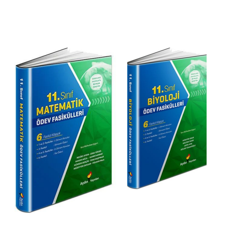 Aydın Yayınları 11.sınıf Matematik  & Biyoloji Ödev Fasikülleri