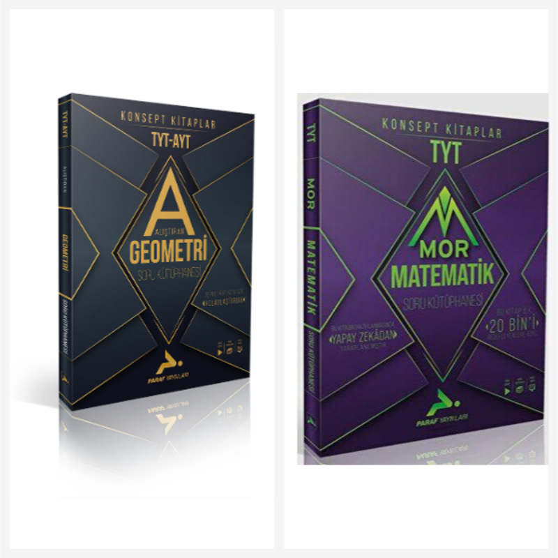 Paraf Yayınları Tyt Mor Matematik & Paraf Tyt - Ayt Alıştıran Geometri Soru Kütüphanesi
