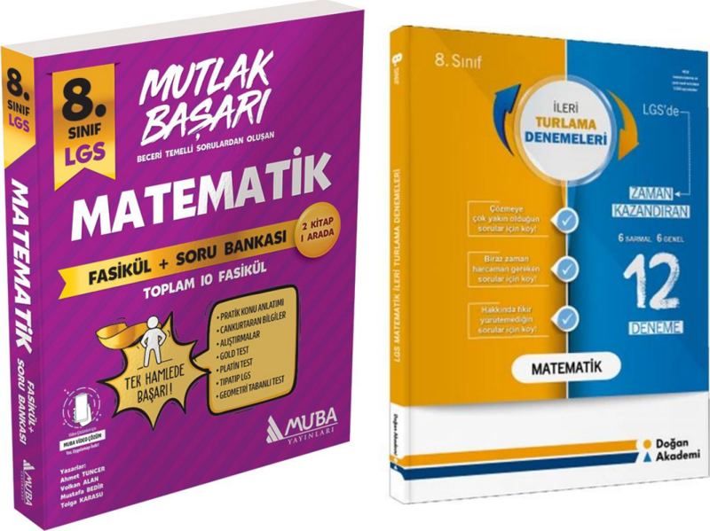 Muba Yayınları 8.sınıf Mutlak Başarı Matematik Fasikül & Doğan Akademi 8.sınıf İleri Turlama Denemel