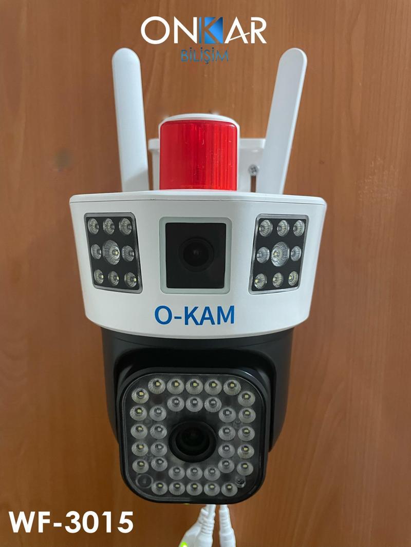 OKAM Wf-3015 9mp 2 Kameralı 3 Ekran Izlemeli Wifi Kablosuz Güvenlik Kamerası Adaptör Dahildir