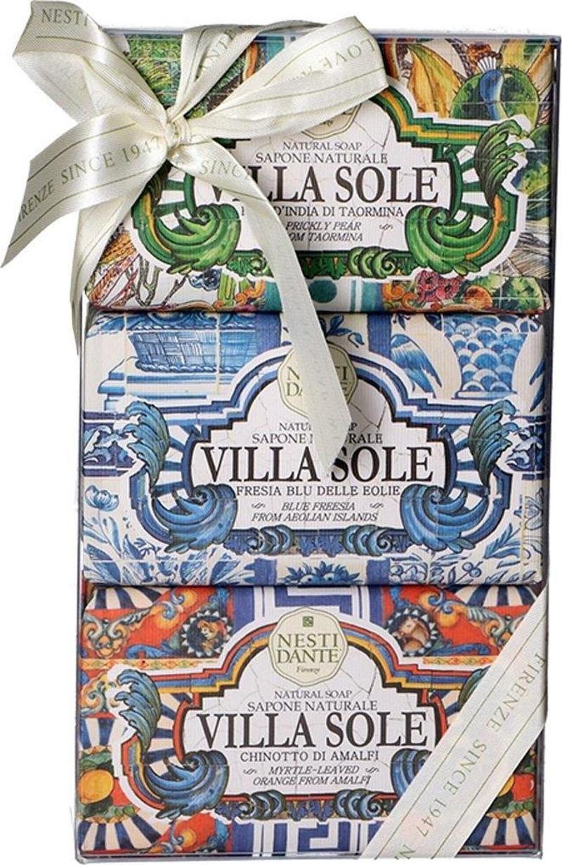 Sabun Seti Villa Sole Kokulu Vegan Bakım( Fichi d'India Taormina , Fresia Blu Eolie , Chinotto Amalfi ) 3*250 gr