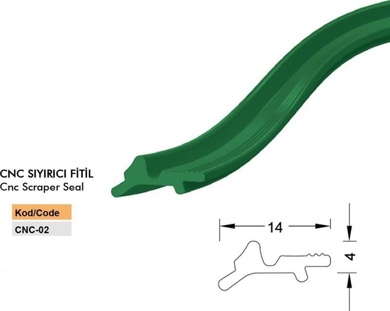 CNC Körük Sıyırıcı Lastik Cnc Fitili 20 Metre Uzunluk Siyah Renk CNC