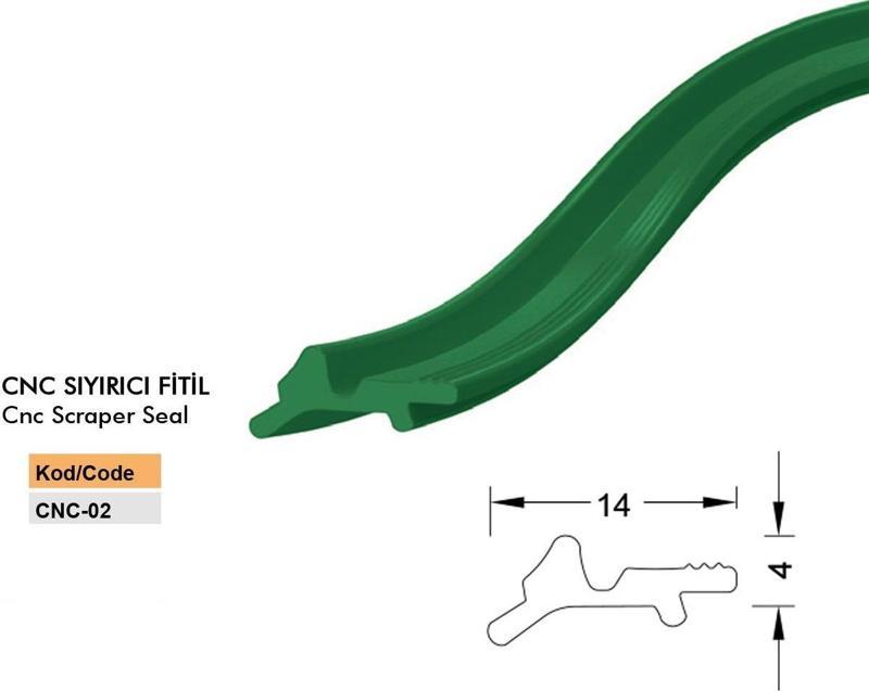 Cnc Tezgah Sıyırıcı Fitil / Cnc-02 / Hareketli Eleman Fitili Kırmızı 20 Metre