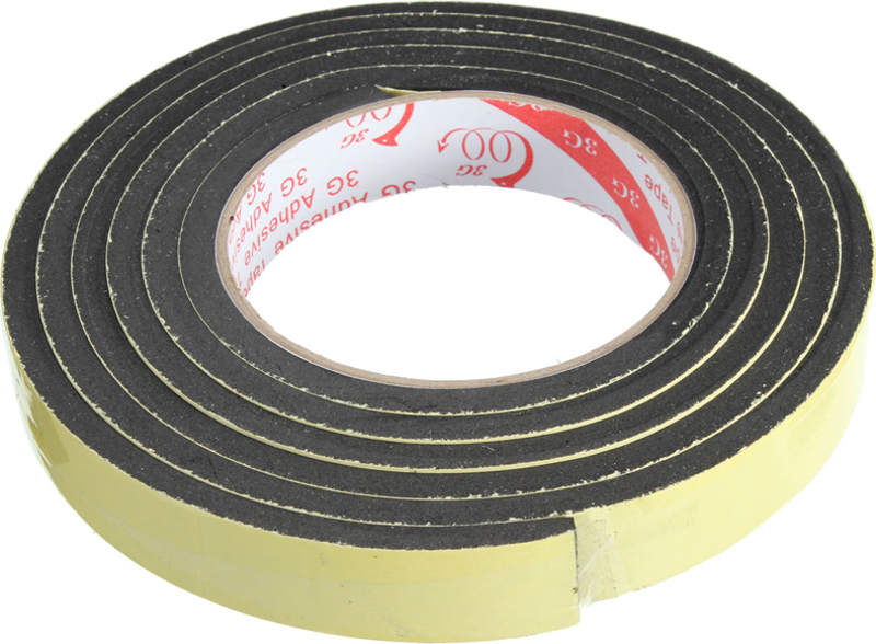 Kapı Pencere İzolasyon Bandı Yapışkan Sünger 4 mm Kalınlık 25 mm Genişlik 10 Metre Uzunluk / EPDM-4*25