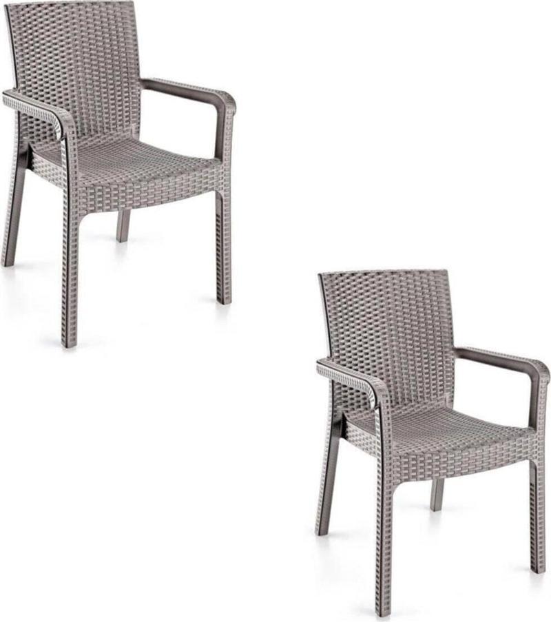 Markiz Rattan Koltuk Çöl Gri | 2'li Set