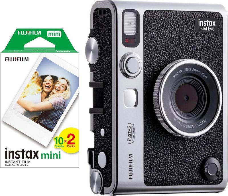 Mini Evo Siyah Fotoğraf Makinesi ve 20'li Film