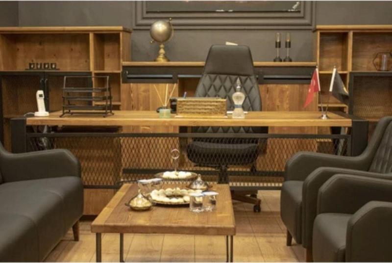 Masif Ağaç Ofis Takım 230 Cm