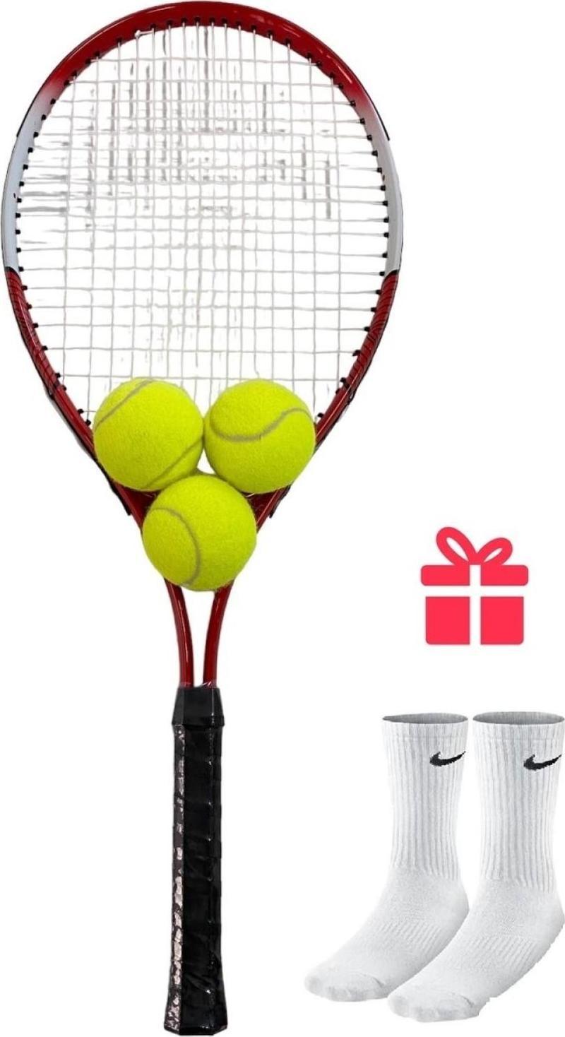 Kort Tenis Yetişkin Raketi Seti Başlangıç Seviye Tenis Raketi Set + Taşıma Çantası