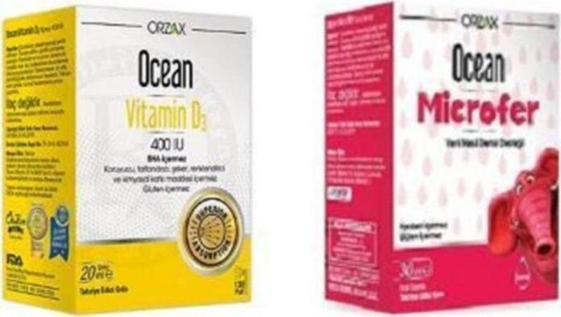 D3 Vitamini 400 Iu 20ml + Ocean Microfer Damla 30ml