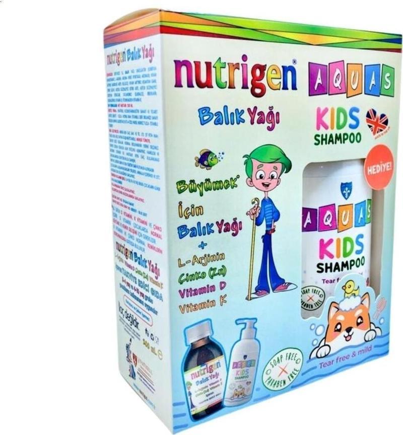 Balık Yağı Şurubu 200 ml + Aquas Kids Şampuan 250 ml Hediyeli