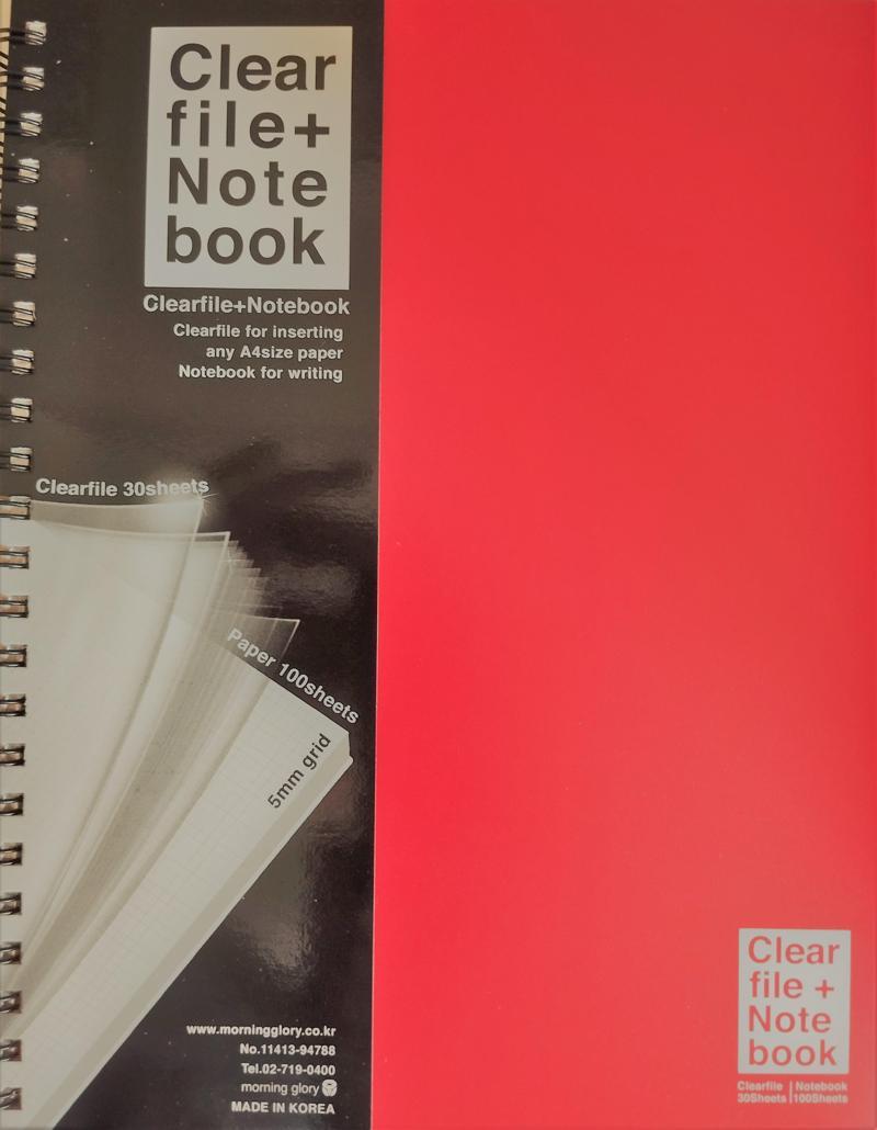 Clearfile + Notebook 30 Poşet dosyalı Kareli Defter