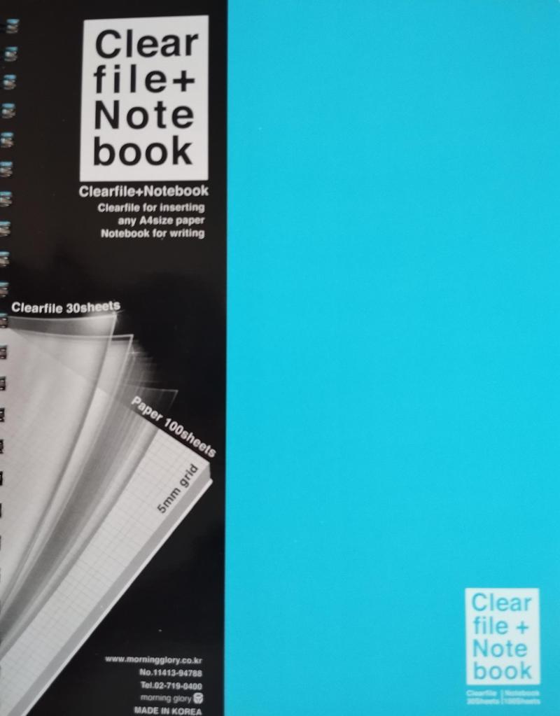 Clearfile + Notebook 30 Poşet dosyalı Kareli Defter