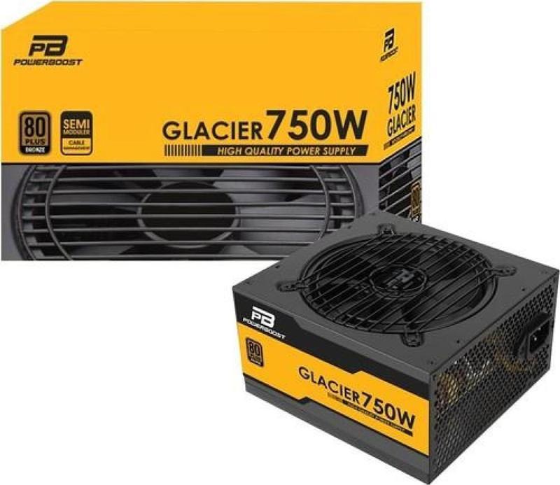 PowerBoost BST-ATX750B GLACIER 750w 80+ BRONZE Semi Modüler 12cm Fanlı ATX PSU BST-ATX750B