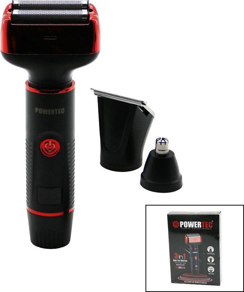 Findit 3IN1  TRAŞ MAKİNESİ SETİ  SIFIR SAKAL - ENSE SAKAL ÇİZME - KULAK BURUN   USB ŞARJLI GÖSTERGE TR-275 (2818)