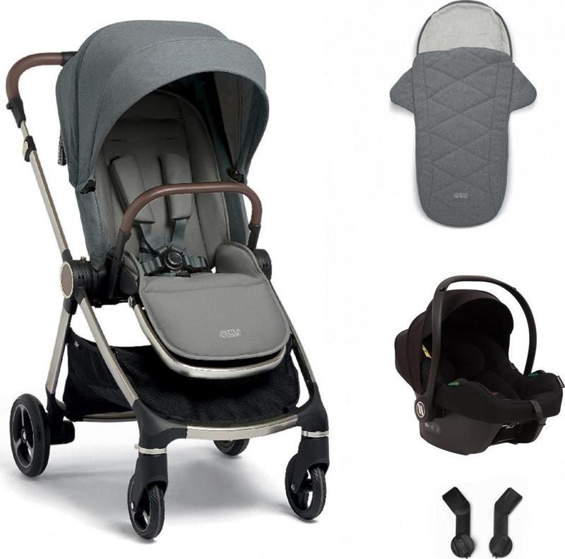 Mamas Papas Strada Cosmo Travel Sistem Bebek Arabası Grey Melange - Black