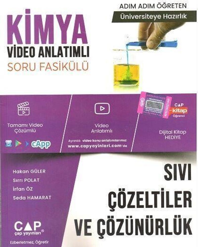 Kimya Sıvı Çözeltiler ve Çözünürlük Konu Anlatımlı Soru Bankası Çap Yayınları