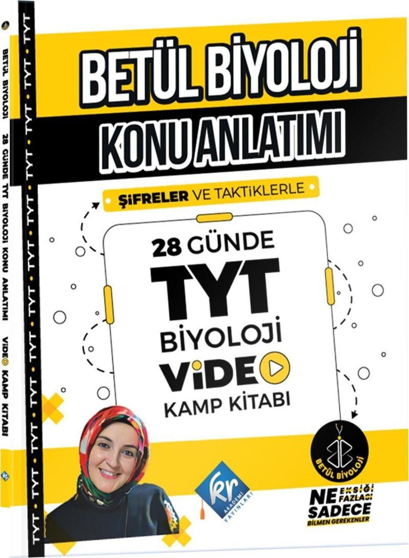 TYT Betül Biyoloji Konu Anlatımı 28 Günde Video Kamp Kitabı KR Akademi Yayınları