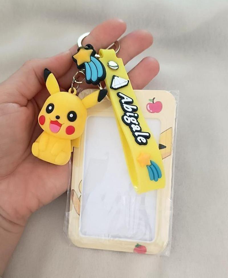 Anahtarlık Silikon Pokemon Pikachu Kartlık Karvizitlik Oyuncak Çanta Süsü 