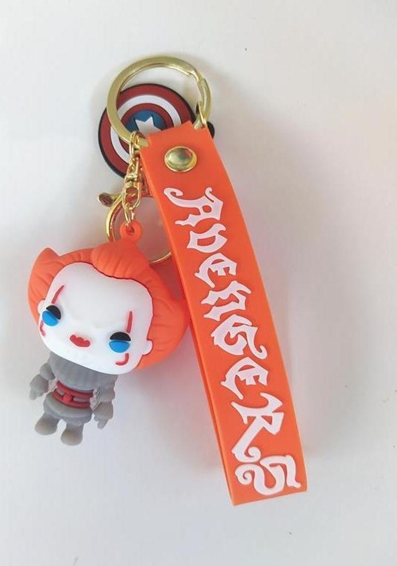 Anahtarlık Pennywise Palyaço Silikon Anahtarlık Çanta Süsü Karakter Figür Oyuncak Aksesuar 