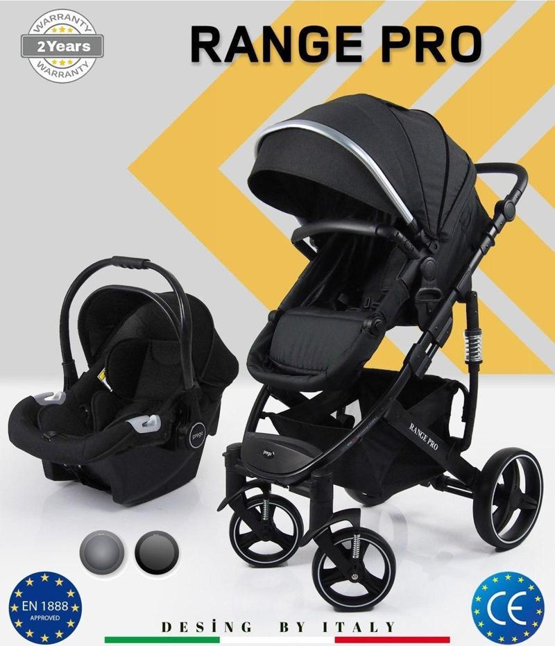 Range Pro Travel Sistem Portbebeli Bebek Arabası Siyah Tek Ebat