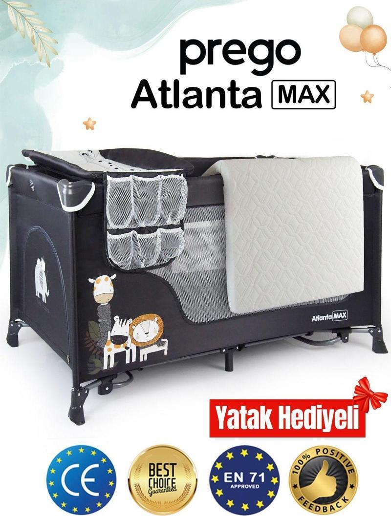 Atlanta Oyun Parkı 70 X 120 Cm + Yatak Füme Tek Ebat