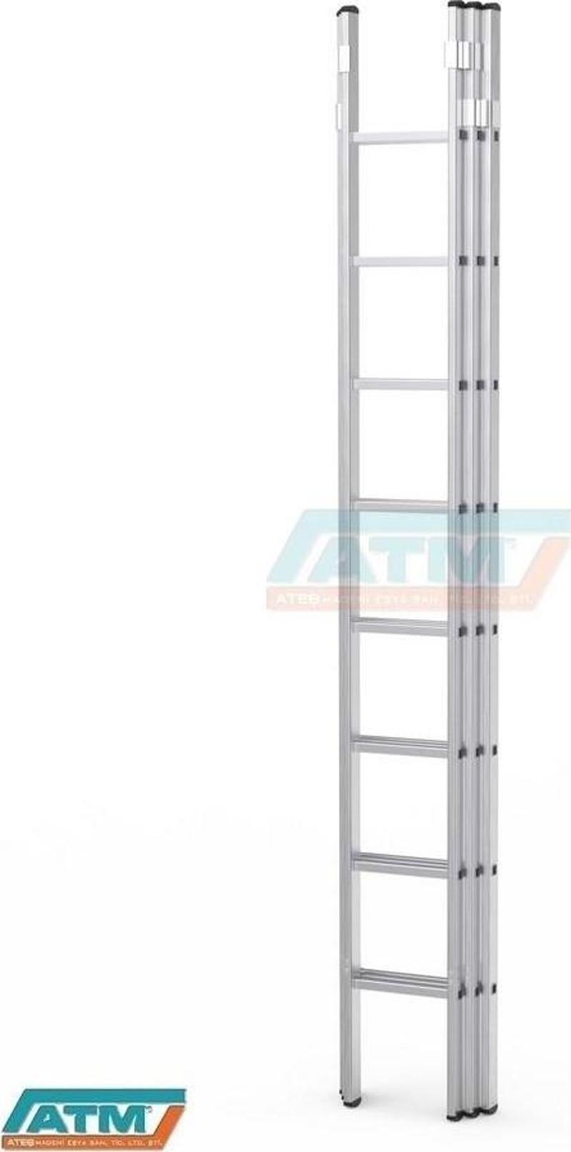 3*3=9 MT 80X25 ÜÇ PARÇALI SÜRGÜLÜ MERDİVEN