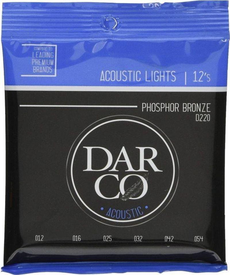 Martin Co Darco D220 Phosphor Bronze Akustik Akustik Gitar Teli, Light 12-54