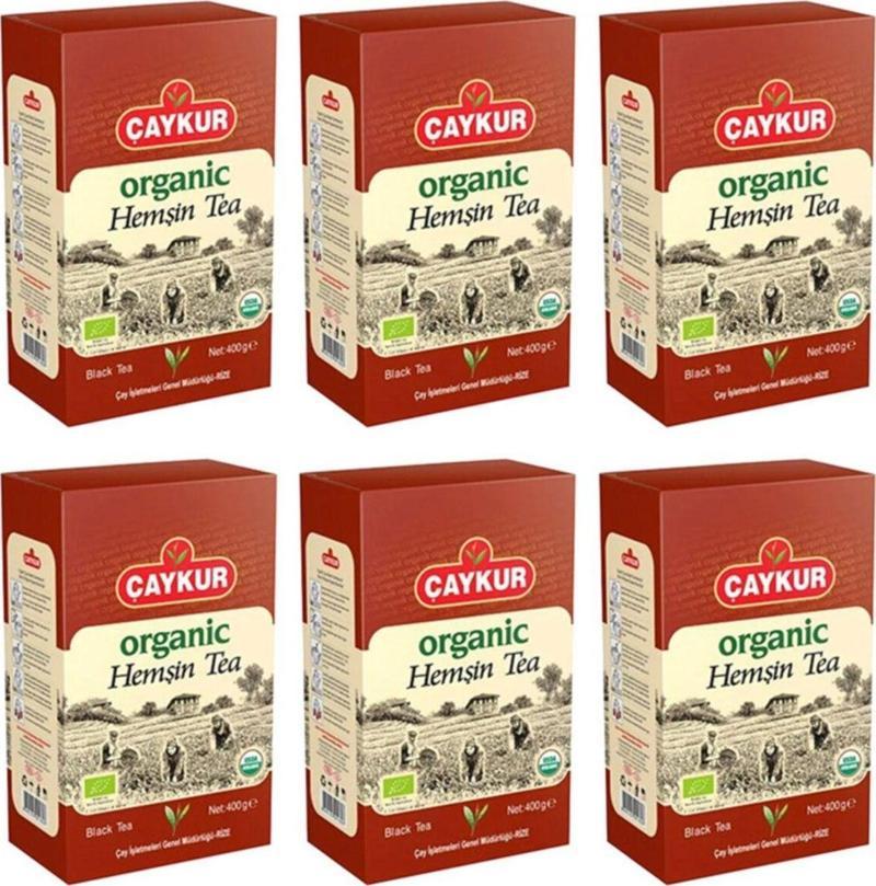 Organik Hemşin Siyah Dökme Çay 400 Gr - Karton Kutu - 6 Adet