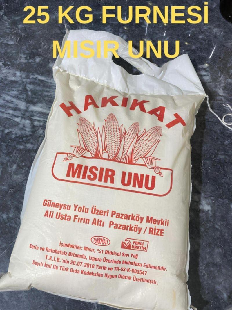 Rize Mısır Unu Taş Değirmen Fırınlanmış Mısır Unu 25 Kg (Furnesi)