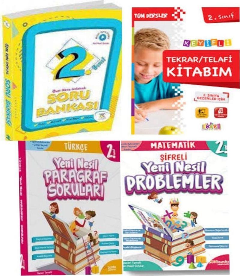 2.Sınıf Konu Anlatımlı Soru Bankası +Yeni Nesil Paragraf Ve Problemler Kitabı + Telafi Kitabım