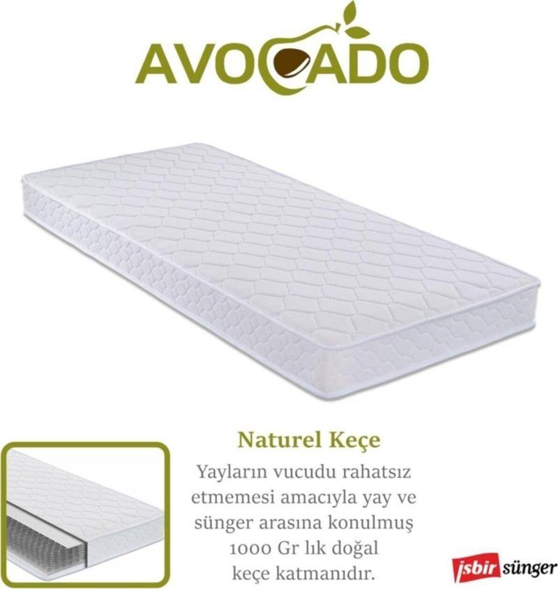 90x190 Ortopedik Yaylı Yatak Avocado Jakarlı - Ortopedik Tek Kişilik Yatak 90x190 | Yaylı Yatak