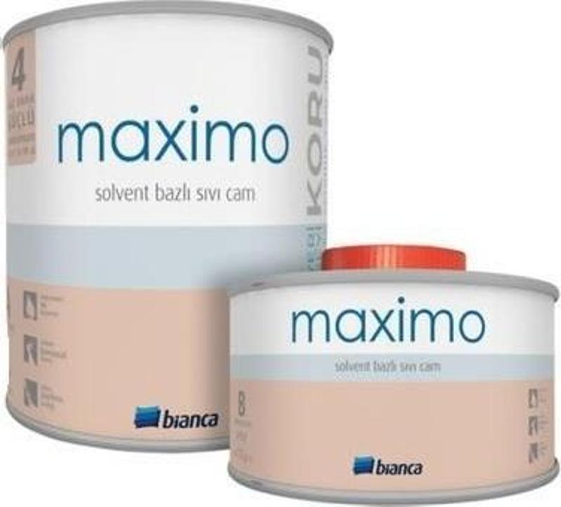 Maximo Solvent Bazlı Şeffaf Parlak Sıvı Cam 500 Gr