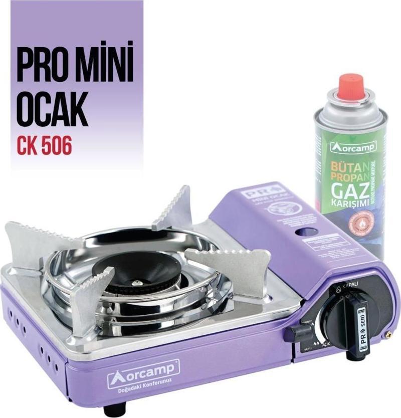 Orcamp Tekli Çantalı Mini Portatif Ocak Mor CK-506