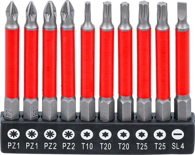 Bits Uç Seti Mıknatıslı 70 Mm 10 Parça