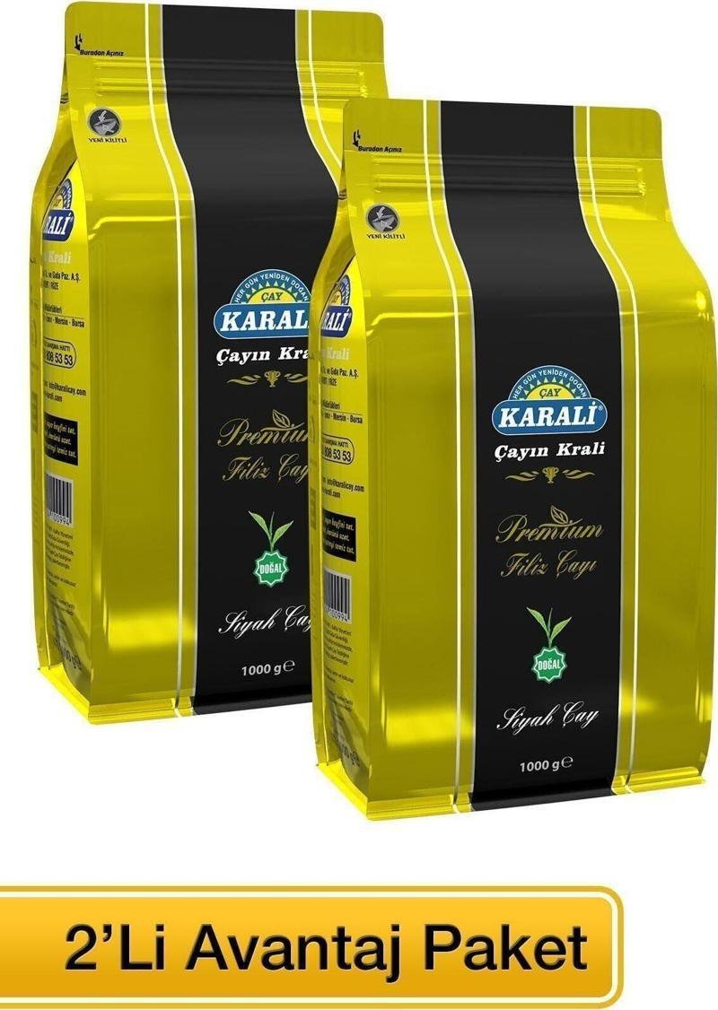 Karali Premium Filiz Dökme Siyah Çay 1 Kg X 2 Adet