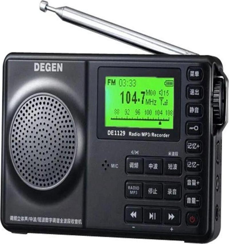 DE-1129 FM Stereo/AM/SW DSP ATS 4GB MP3 Çalar Dijital Kaydedici Taşınabilir Çok Fonksiyonlu Radyo