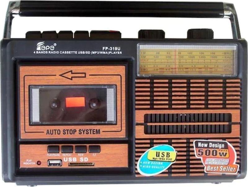 Tepe Fp-319U Nostaljik Bt+Usb+Sd+Fm Kaset Çalar Radyo