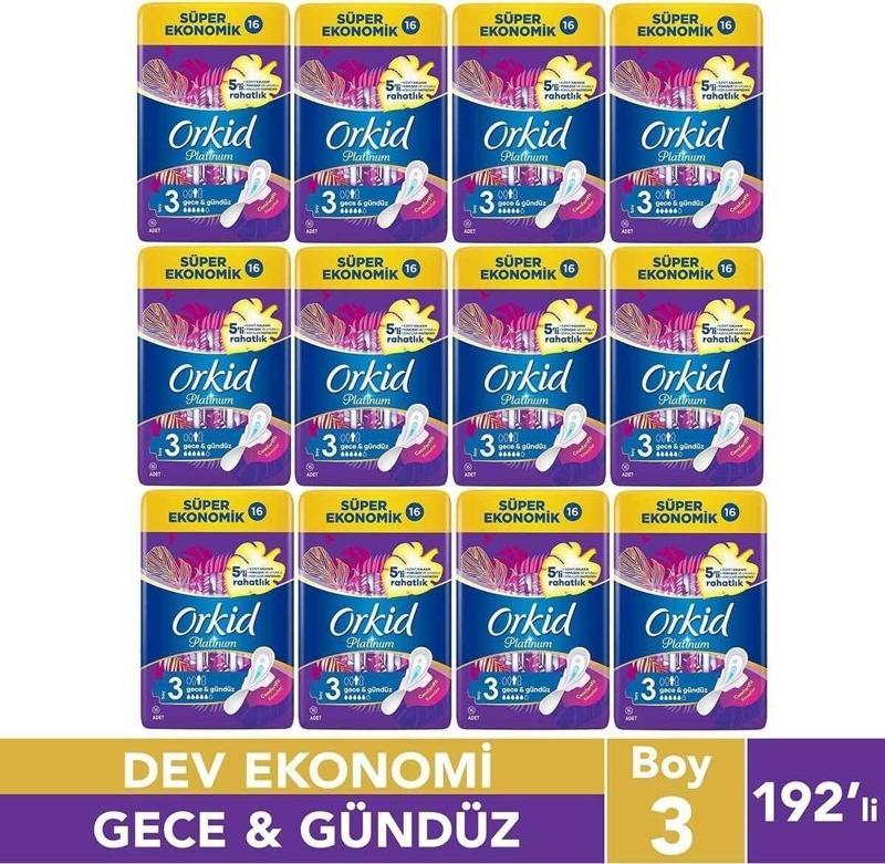 Platinum Hijyenik Ped Gündüz & Gece 192 Adet Anne Kız Paketi (64X3)