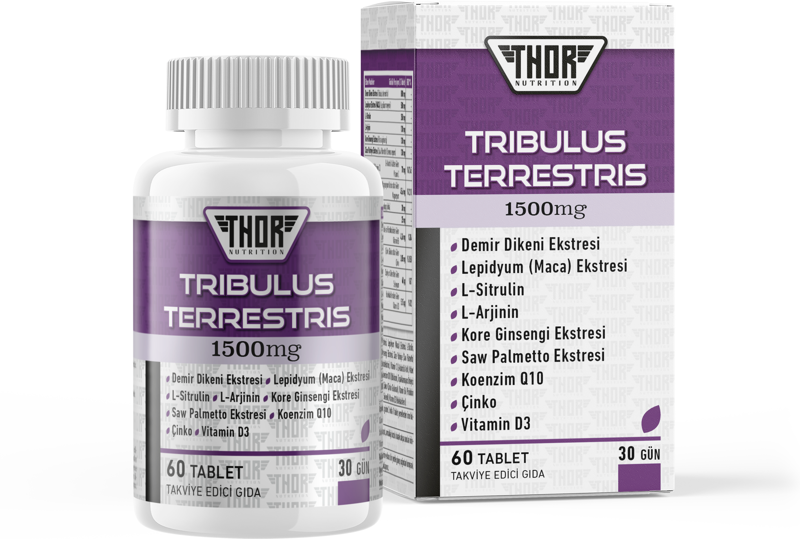 TRİBULUS TERRESTRİS & MACA 1500 mg 60 Tablet 30 Gün 