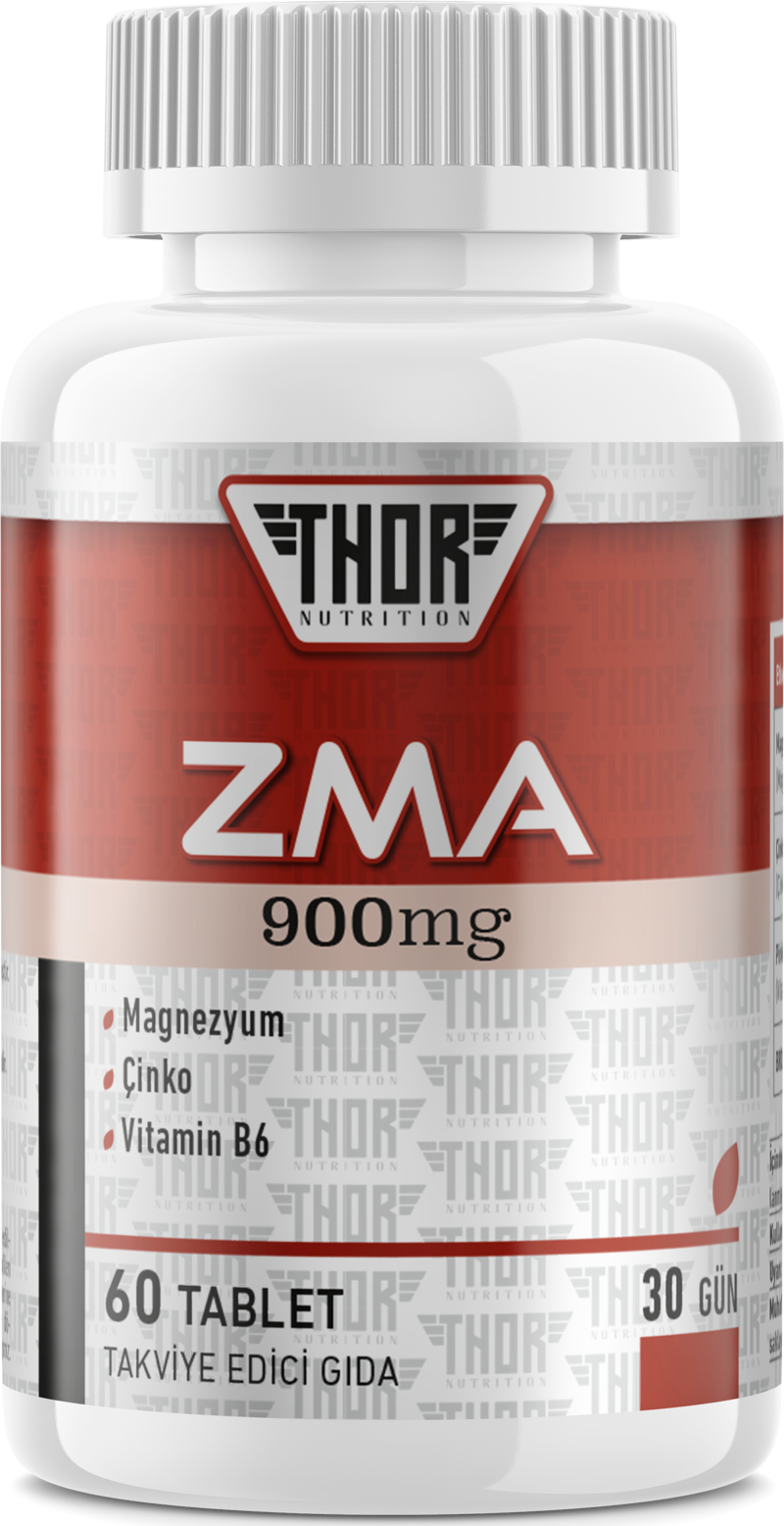 ZMA  Magnezyum Sitrat & Çinko & Vitamin B6 900mg 60 Tablet 30 Gün