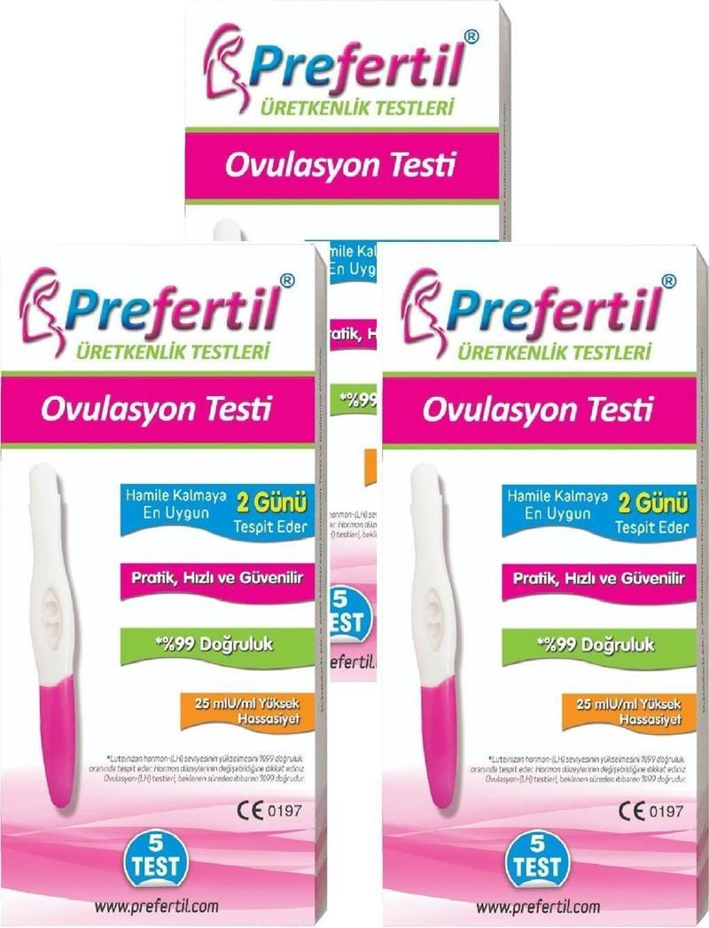 Ovulasyon/Yumurtlama Testi - [ 3 Kutu = 15 Test ]