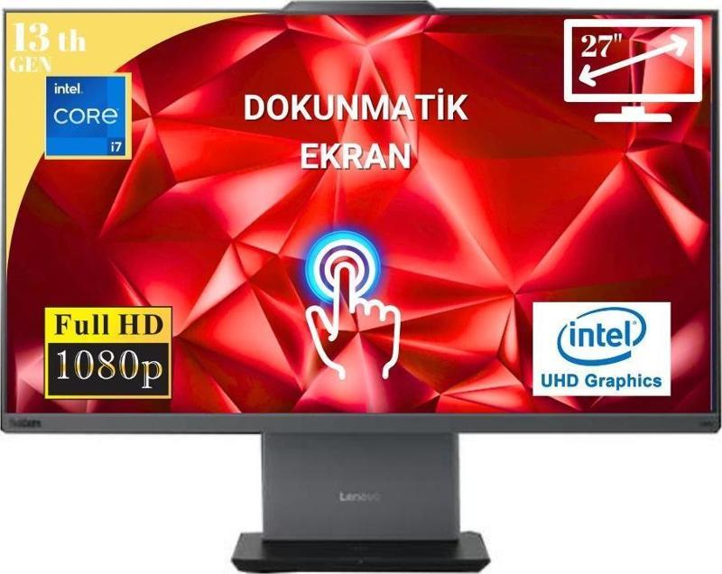 Thinkcentre Neo 50A I7 13620H  24GB 1TB M.2 SSD 12SA0013TR ATL7 27" Dokunmatik Ekran Fdos All In One Bilgisayar