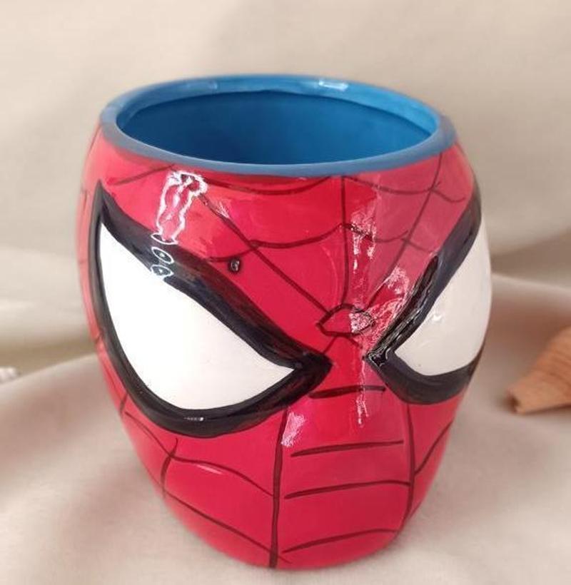 Kupa Kahve Bardak Marvel Comics Örümcek Adam 3D Tasarım 580 ml Su Bardağı    