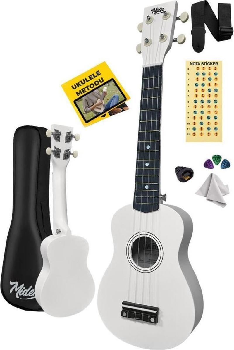 UKX-233WH Beyaz Concert Ukulele (Askı Çanta Metod Pena)