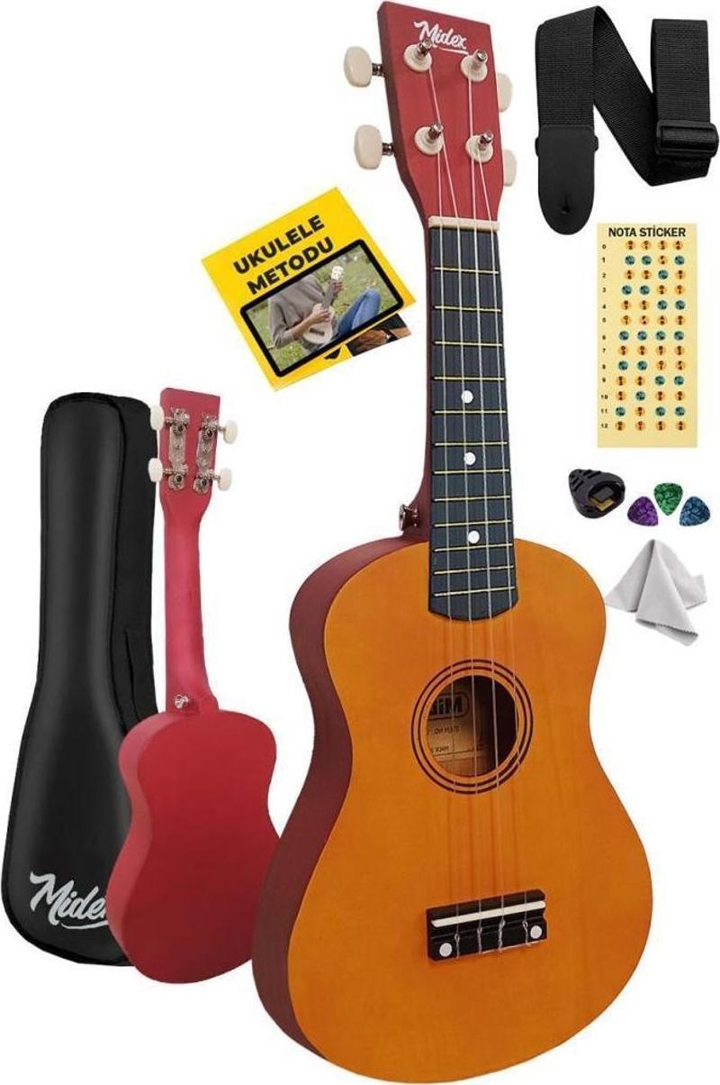 UKX-233YL Turuncu Concert Ukulele (Askı Çanta Metod Pena)