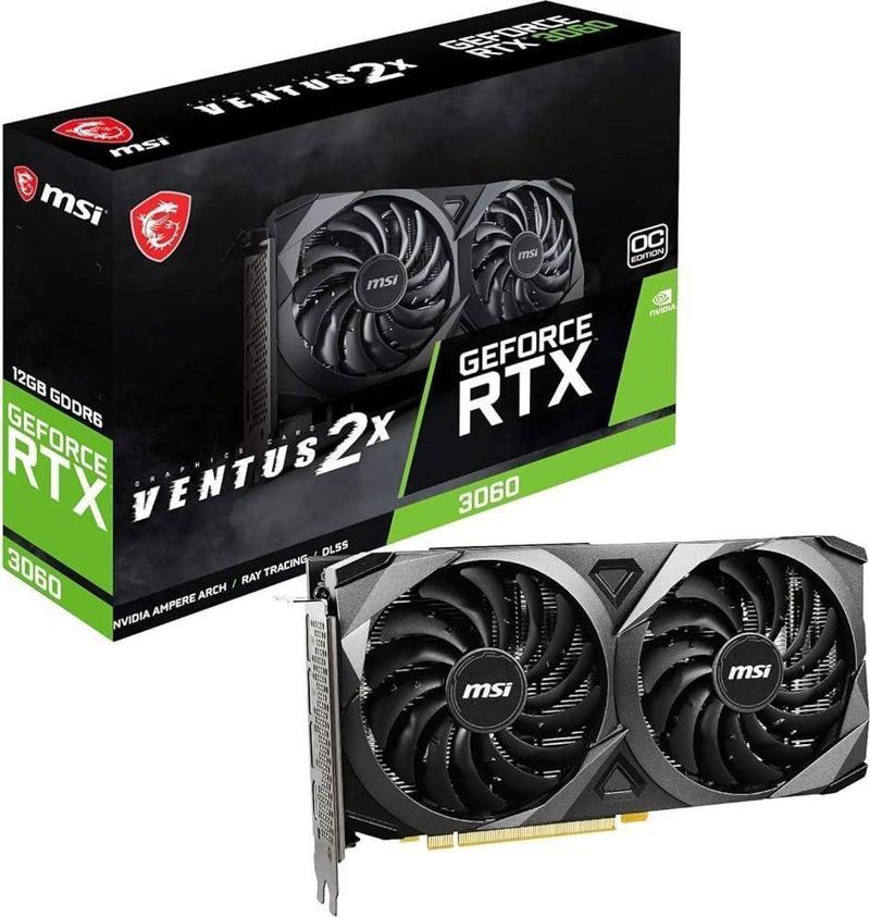 VGA GEFORCE RTX 3060 VENTUS 2X 12G RTX3060 12GB GDDR6 192B DX12 PCIE 4.0 X16 (3XDP 1XHDMI)