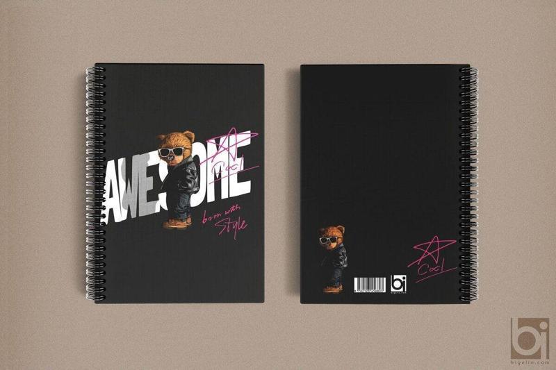 Awesome Style Ayıcık A5 Çizgisiz Spiralli Defter Bigelio
