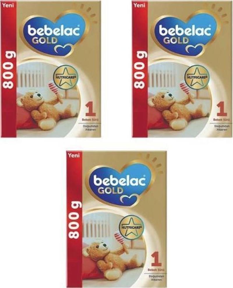 Gold 1 Bebek Sütü 0-6 Ay 800 gr 3 Adet