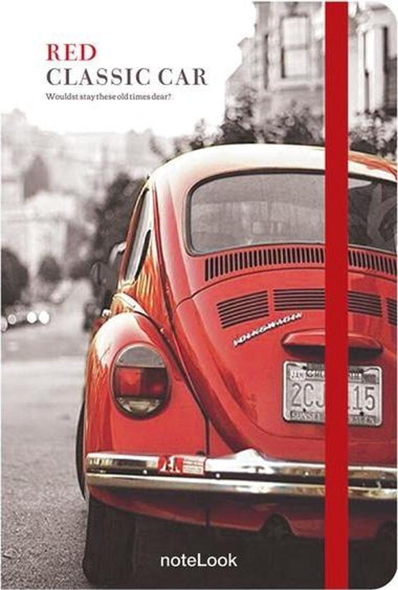 Red Classic Car A6 Çizgisiz